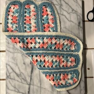 Handmade Multicolor Crochet Table Runner